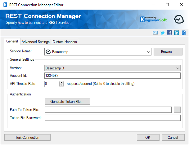 SSIS REST Basecamp Connection Manager